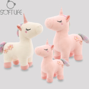 SOFTLIFE Fantasy Unicorn Doll Plush Toy Doll Child Pillow Ragdoll Gift for
