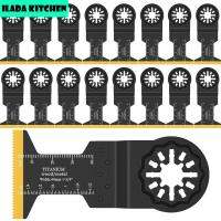 ใบเลื่อยแบบสั่นไทเทเนียม16ชิ้นขนาด44มม./1.73นิ้วนิ้วใบมีดสำหรับการตัดใบมีดอเนกประสงค์แบบสั่นได้หลายใบ