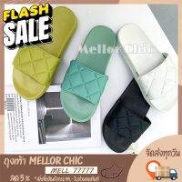 Mellor Chic : Sandals Fashion รองเท้าส้นแบน รองเท้าแตะแฟชั่นเกาหลี รองเท้าแตะผู้หญิง รองเท้าเกาหลี  มีให้เลือก 4 สี