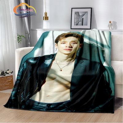 【CW】✁✵◙  Fashion New KPOP Boys Blanket Bang chan Throw Blankets for Sofa Bed Stray Kids Warm soft