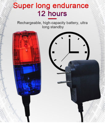 LED Red Blue Multifunction Clip Flashing Warning Safety Shoulder Lights USB Charging Emergency Lamp Bicycle Accessories