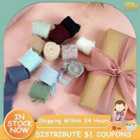 【hot】！ chiffon ribbon Selling 5 Meters Wide 3.8 cm Silk Bouquet Wrap Decoration Frayed