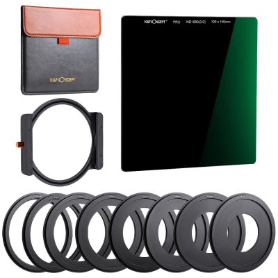 K&amp;F Concept 100X100mm Square ND Filter Kit 28 Multi-Layer Coatings ND1000 Filter Holder Filters Ring For Canon Nikon Camera Lens