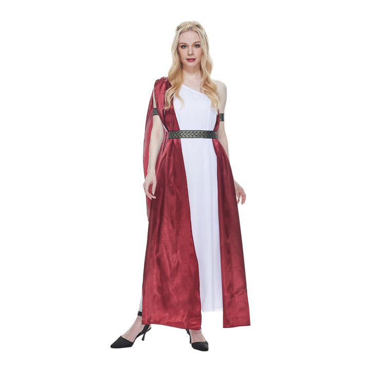 DSE Women's Adult Greek Goddess Halloween Costume Toga Dress Ancient ...