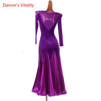 waltz dress Ballroom Dance Female Adult Velvet Dress National Standard Waltz Dancewear Big Swing Skirt Performance Clothing