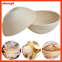 DANGL บ้านในบ้าน ตะกร้า sourdough หวายหวายหวาย งานทำมือ แบนเนตันแป้งทรงกลม Brotform ตะกร้าตรวจสอบขนมปัง หวาย dougn