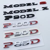 60D 75D 85D 90D P85D P90D P100D Underline MODEL S X Letters Emblem For Tesla Car Styling High Performance Trunk Badge Sticker