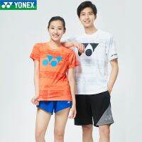 YONEX Yonex Yy ใหม่ชุดกีฬาแบดมินตันสำหรับทั้งหญิงและชาย115031ทีแขนเสื้อทีสปอร์ตสำหรับฤดูใบไม้ผลิและฤดูร้อนของแท้