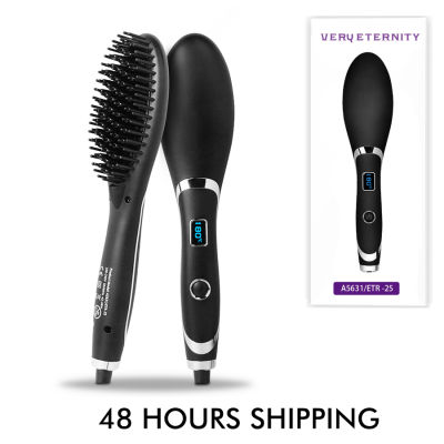 2022ใหม่2In1 Fast hair straightener แปรงหวีผมไฟฟ้าแปรงเตารีด Auto straighting ผม CURLY hair