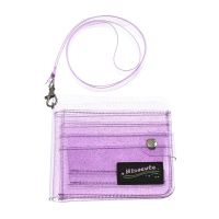 【CW】✖☎  Transparent ID Card Holder Folding Short Money bag Wallet Fashion Glitter Business Purse