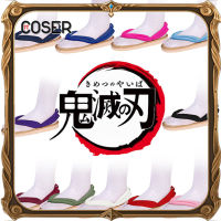 【COSER 77】ถูกและดี Demon Slayer Kimetsu No Yaiba Cosplay Clogs Geta Nezuko Kimono Shoes เนสึโกะ รองเท้า ⊕เด็ก Demon Slayer