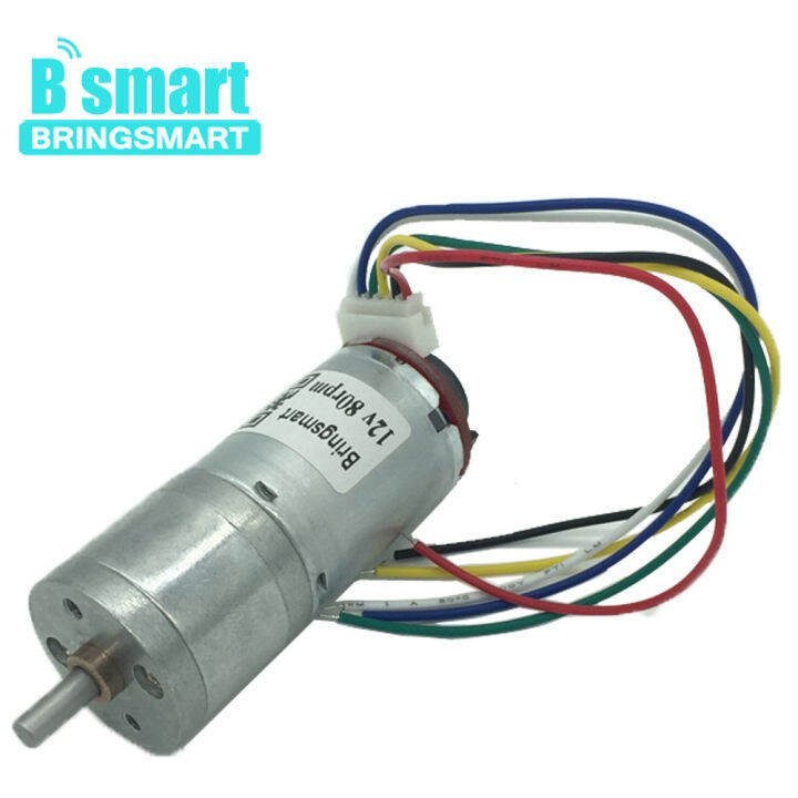 cod-chexiuhua-bringsmart-jga25-371มอเตอร์เกียร์12v-ย้อนกลับได้พร้อมดิสก์การเข้ารหัสแรงบิดสูงเพลายาว10มม-3มม-สำหรับรถ-diy