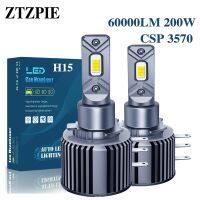 ZTZPIE 60000LM 200W CSP 3570 CHIP 6000K H15 EMC Canbus Led Headlight For Car Light NO ERROR Bulb 12V Lamp Bulbs  LEDs  HIDs