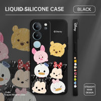 Orico เคสสำหรับ Apple 15 Plus 15 Pro 15 Pro Max Vivo V29 5G เคสโทรศัพท์ดีไซน์ลายการ์ตูน Mikey Minnie Mouse เคสกล้องคลุมทั้งหมดปลอกซิลิโคนน้ำลายขอบสี่เหลี่ยม