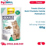 Treats Gimcat Nutri Pockets Catnip 60g - Vị cỏ mèo, bổ sung Vitamin Petmall