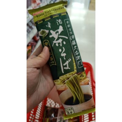 อาหารนำเข้า🌀 Japanese Soba Uachi Tea Soba Line Mixed Green Tea Powder Fuji Nisshin Uji Cha Soba 200g