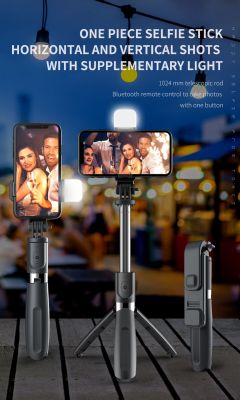 L02s Bluetooth Handheld Gimbal Stabilizer Stick with Fill for iPhone 14