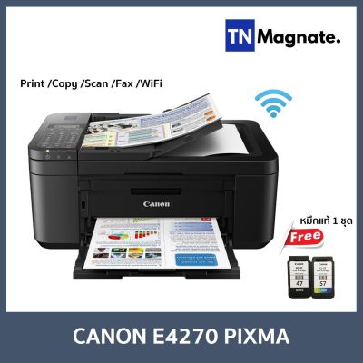 [เครื่องพิมพ์] CANON E4270 PRINTER PIXMA AIO - (Print/ Copy/ Scan/ WiFi/ Fax) -แถมหมึก set up 1 ชุดพร้อมใช้งาน