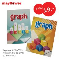 May Flower สมุดกราฟ Graph แพ็ค 2 เล่ม คละลาย