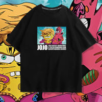 เสื้อยืดแขนสั้นผจญภัยแบบแปลกประหลาด JoJo,เสื้อยืดแขนสั้นแบรนด์สปันจ์บ็อบแพทริกชายและหญิง0000ทรงหลวมแขนสั้น