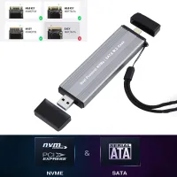 อะแดปเตอร์ M2เคส SSD Nvme แผงกั้นภายนอก M/M + B คีย์เพื่อ USB 3.1 TYPE-A ประเภท C 10Gbps สนับสนุน2230 2242 2280 M.2กล่อง SSD