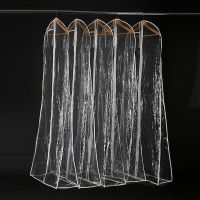 20pcs Wedding Dress Dust Cover PVC Clothing Garment Bags Transparent Solid Storage Bags Wardrobe Organisers