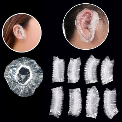 Luhuiyixxn 100pcs Waterproof Ear Cover Bath Shower Salon Ear Protector Hair Dyeing Earmuffs