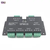 【✱2023 HOT✱】 baozh Dc5v-24v Led เครื่องขยายสัญญาณ Sp901e Led Spi Controller 4ch กลุ่มเครื่องขยายเสียงสำหรับ Ws2812 2811 Dmx512พิกเซล Led Strip Magic โมดูล