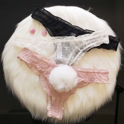 （A So Cute） เซ็กซี่น่ารักกระต่ายหางทอง SexyPanties ผู้หญิง39; S ระบายอากาศกลวงชุดชั้นในไร้รอยต่อทองร้อน T กางเกงชุดชั้นในเซ็กซี่