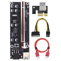 009S Plus PCI-E Riser Card PCI Express 1X to 16X USB 3.0 Cable SATA to 6Pin Connector for Graphics Video Card Mining