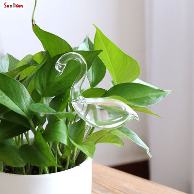 ScottK อุปกรณ์รดน้ำแก้วอัตโนมัติตกแต่งรูปหงส์สปริงเกอร์ในสวนสำหรับ Houseplant รดน้ำ