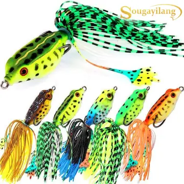 Frog Lures Topwater, Bass Fishing Lures Soft Swimbait Baits with Tackle Box  for Bass Trout Snakehead Salmon