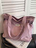 Large-capacity bag womens 2023 new cloth bag shoulder bag womens bag explosive style tote bag college students commuting bag 【QYUE】