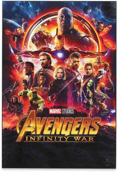 Marvel Avengers Infinity War Movie Poster Framed Wood Wall Decor ...