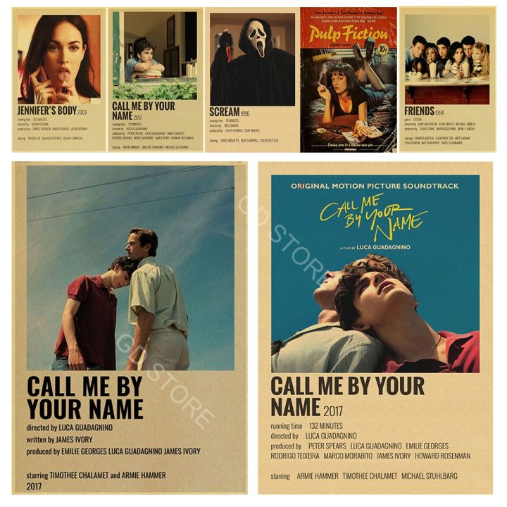 HOT】 Movie Posters Call Me By Your Name /Pulp Fiction Paper ...