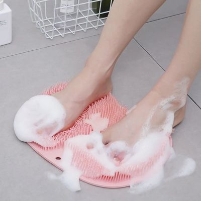 Exfoliating Shower Massage Scraper Non-slip Back Silicone Foot Cleaning Bathing