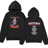 Hoodies Eminem European Tour 90s Hip Hop Rapper Double Sided Print Hoodie Men and Oversized Streetwear Hoody Sweatshirts Size XS-4XL