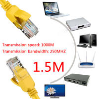 1.5M Vention Cat6 RJ45สายแลนอีเทอร์เน็ตเครือข่ายกิกะบิตสายเคเบิลเสริมสีดำ1000Mbps 250 Mhz LAN เครือข่ายสายไฟสำหรับเราเตอร์อินเทอร์เน็ต PC โมเด็ม | JG คอนโด