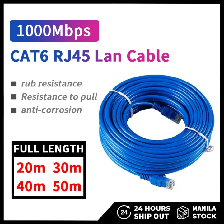 The New High Speed 1000Mbps CAT6 Cable 20m 30m 40m 50m LAN