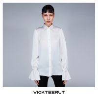 VICKTEERUT (ราคาปกติ 5,900-.) Long Sleeve Shirt เสื้อเชิ้ตแขนยาว แขนตกแต่งปลายแขน