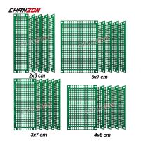 บอร์ด PCB สองด้าน 20 ชิ้น (2X8 3X7 4X6 5X7) กระป๋อง FR4 Prototype ชุด วงจรพิมพ์ Perfboard สําหรับ DIY การบัดกรี