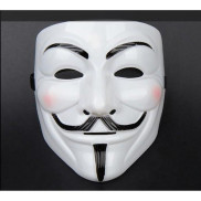 Loại Đẹp Mặt nạ Hacker mặt nạ Anonymous hóa trang Halloween Trắng