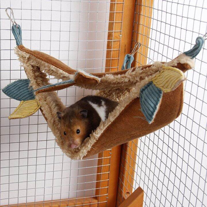 small-pet-cage-hamster-hammock-mini-animal-house-triangle-hanging-fleece-bed-swing-cage-accessories-for-sugar-glider-guinea-pig-beds