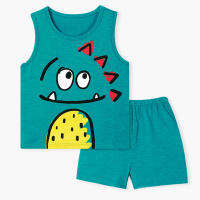 เสื้อกล้ามเด็ก และกางเกงขาสั้น (เซท) Unifriend Thailand รุ่น 22ss/Slub Sleeveless set - Dinosaur