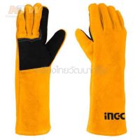 INGCO HGVW02 ถุงมือหนัง ถุงมือเชื่อม ช่างเชื่อม ยาว 16 นิ้ว ( Welding Leather Gloves ) ถุงมือช่างเชื่อม  Tools Station