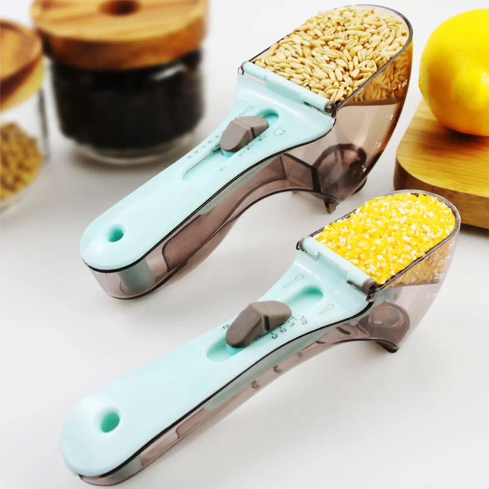 2pcs Magnetic Adjustable Measuring Cups And Spoons Set, Perfect