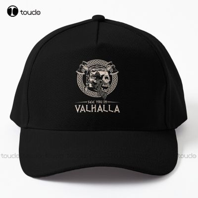 See You In Valhalla Viking Baseball Cap Treading Caps Personalized Custom Unisex Adult Teen Youth Summer Baseball Cap Sun Hats