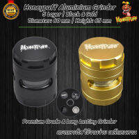 พร้อมส่ง! ที่บด Honeypuff Aluminum Grinder Metal-Glass Body 5-Layers Dia 60 mm Height 65 mm Fast Derlivery จัดส่งจากกทม.