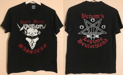 Vintage Venom Heavy Metal Band Tour Concert Black Shirt Top Best Reprint New
