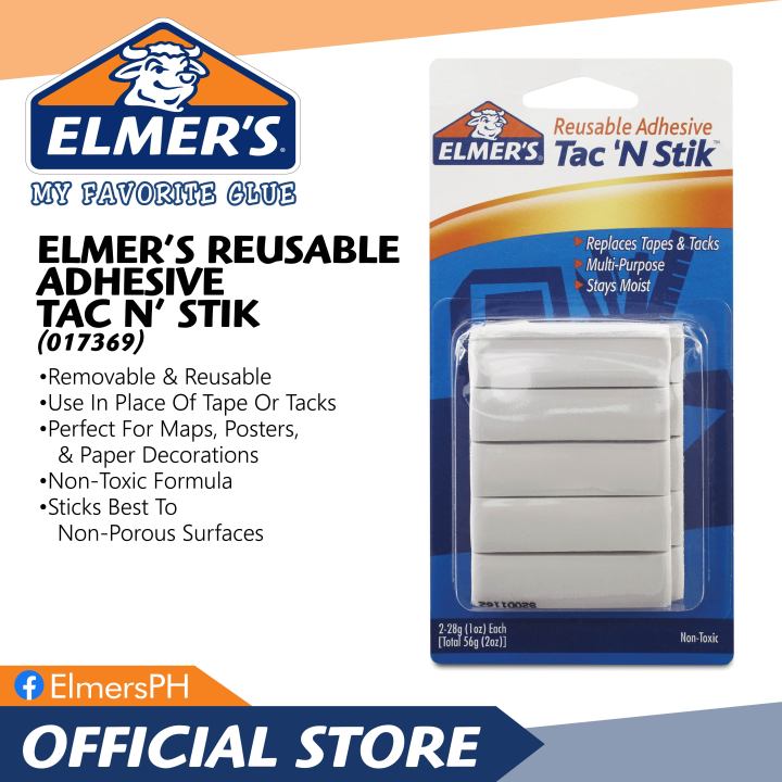 Elmers Tac N Stik Reusable Adhesive, Nontoxic - 2 oz pack